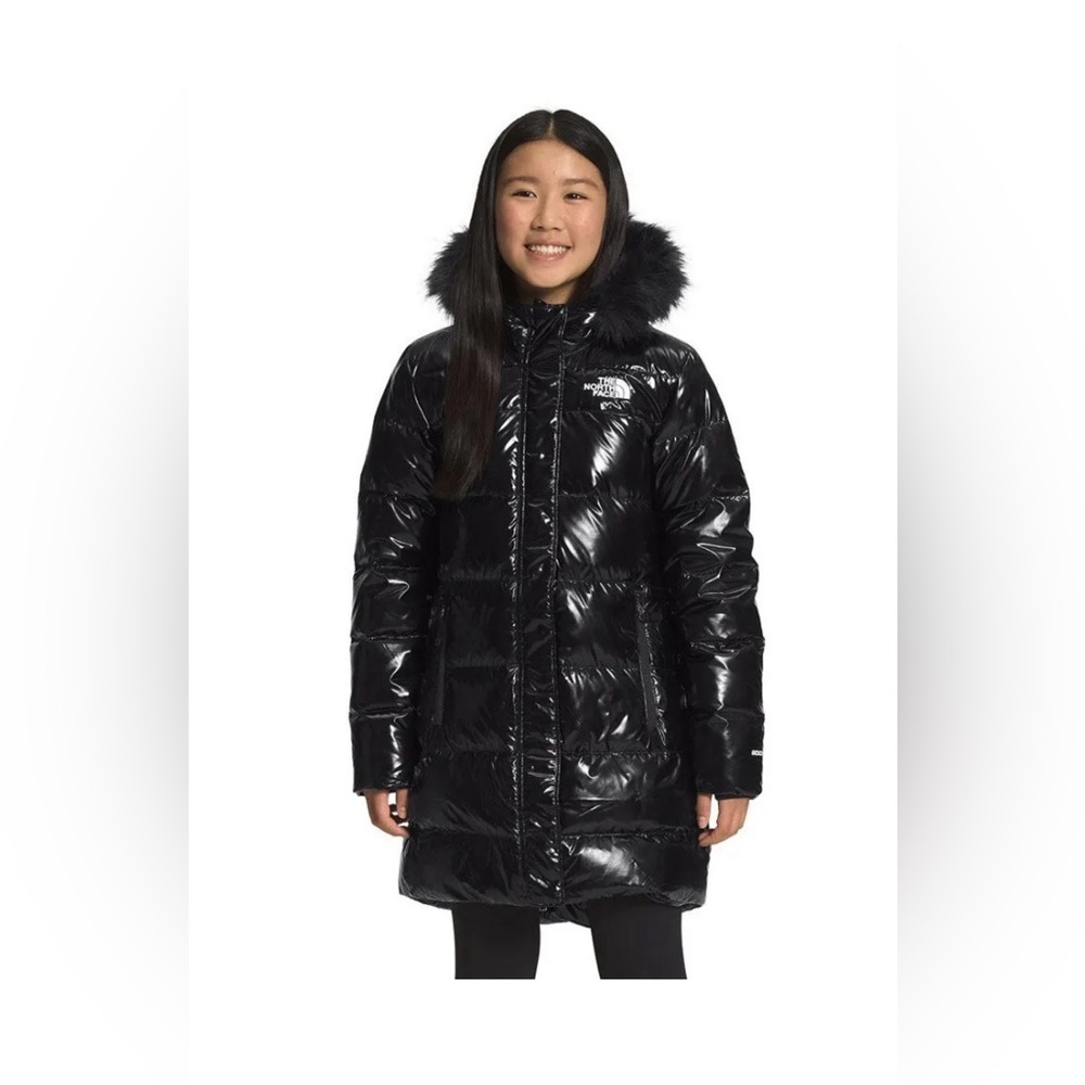 The north face kids jacket, black size 14 L